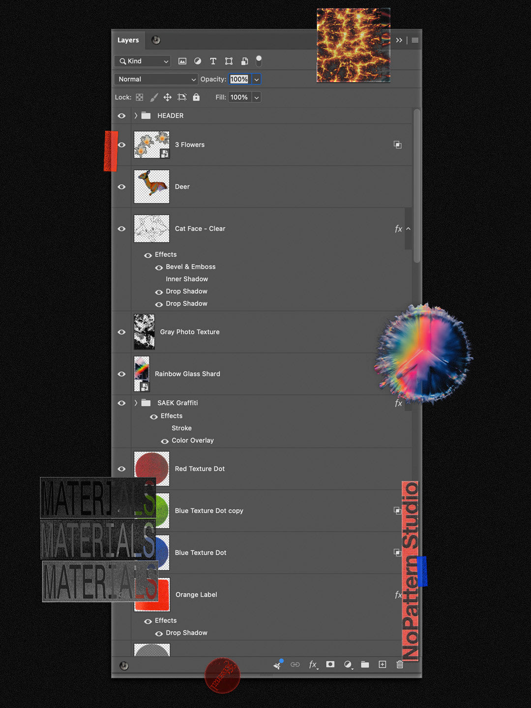 MATERIALS 001 — Layered File Pack